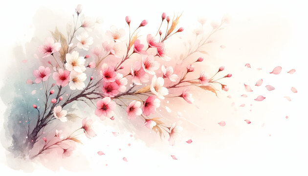 桜、ソメイヨシノ (AI画像)