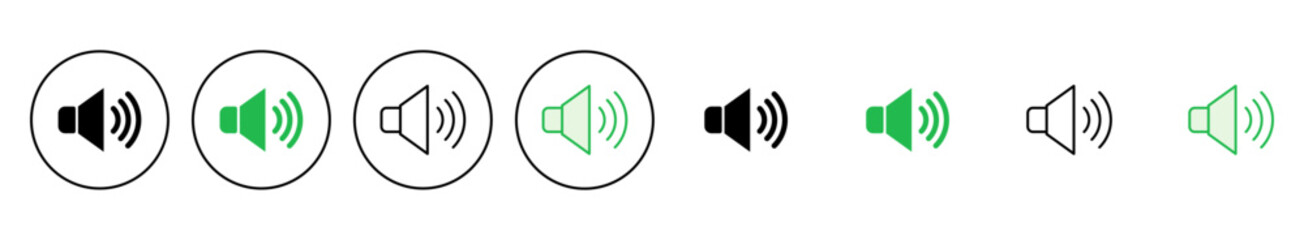 Speaker icon set. volume icon vector. loudspeaker icon vector. sound symbol