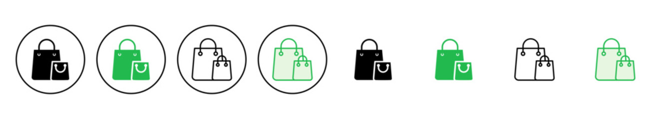 Shopping bag icon set. shopping icon vector