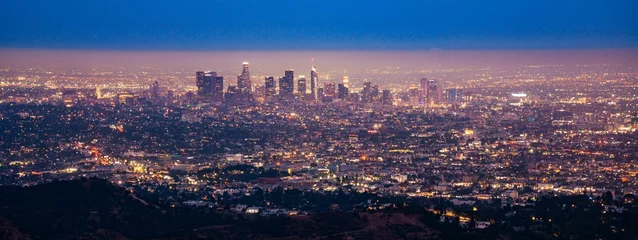 Outdoor-Kissen Los Angeles skyline night panorama © rabbit75_fot