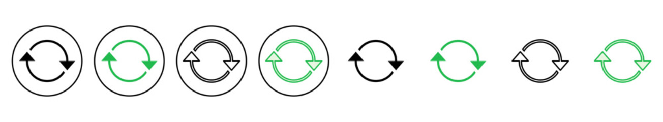 Refresh icon set. Reload icon vector. Update icon.