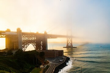 San Francisco Golden Gate Bridge fog