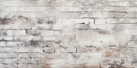 Aged, white-washed brick wall texture. - obrazy, fototapety, plakaty