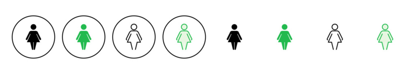 Female icon set. woman icon vector