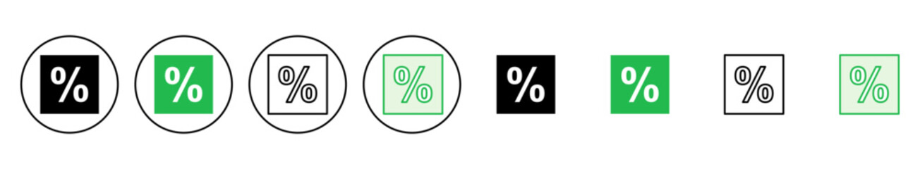 Discount icon set. Discount tag icon.
