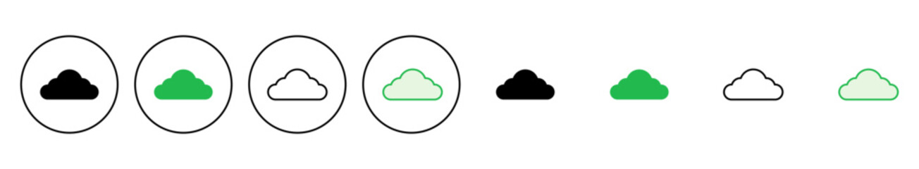 Cloud icon set. cloud vector icon
