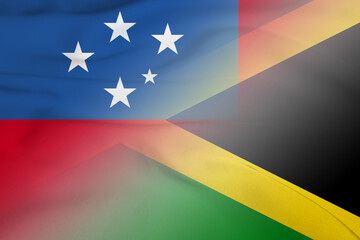 Samoa and Jamaica official flag international contract JAM WSM