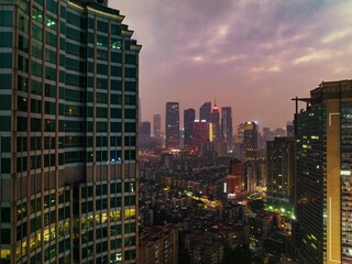 Fototapeta na wymiar Guanghzou city aerial view
