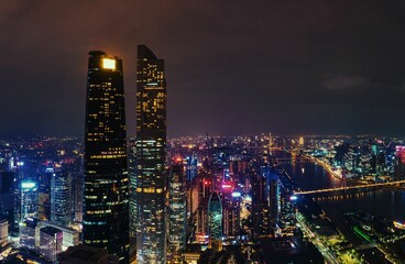 Fototapeta na wymiar Guanghzou city skyline night