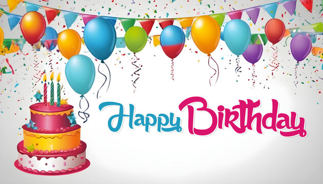 happy birthday invitation card for instagram and facebook social media post template