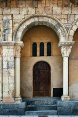 Fototapeta na wymiar Segovia historical building closeup view