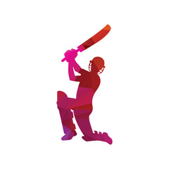 Cricket Player Logo Simple Playing Cricket Short
