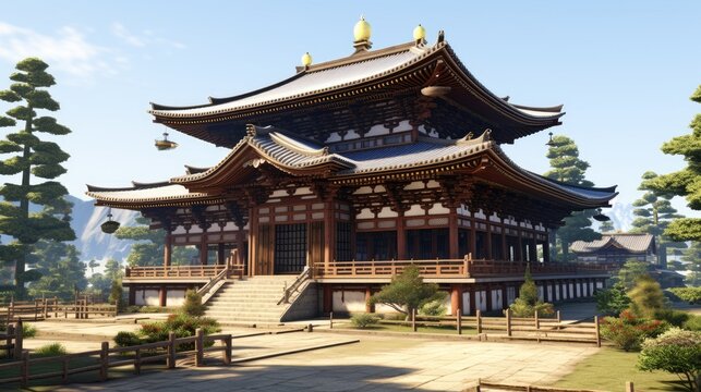 japan zen temple todai landscape panorama view photography Sakura flowers pagoda peace silence