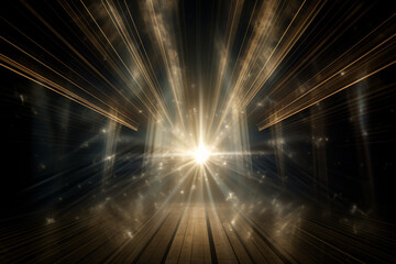 Fototapeta na wymiar abstract light ray effect, black background