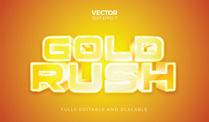 editable gold rush text style effect