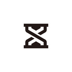 Letter X Home Logo. The initial letter X logo with a black house icon