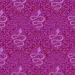 Cartoon animals seamless snakes pattern for wrapping paper and fabrics and new year 2025 packaging