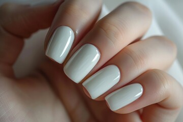 elegant white nail polish adds sophistication to your style, Generative AI