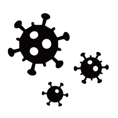 Simple Virus Vector Illustration.Isolated On Transparent Background.
