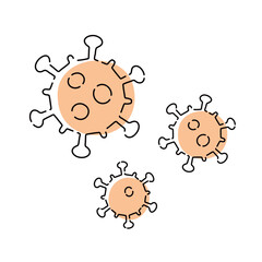 Simple Virus Vector Illustration.Isolated On Transparent Background.