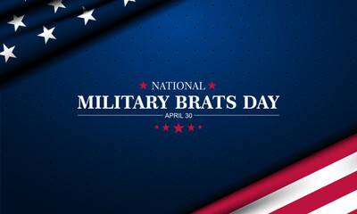 National Military Brats Day Background Vector Illustration