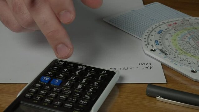 aviation calculation, computing nautical miles in kilometer