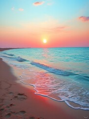 ocean sunset sun silence zen peaceful landscape freedom scene beautiful nature wallpaper photo
