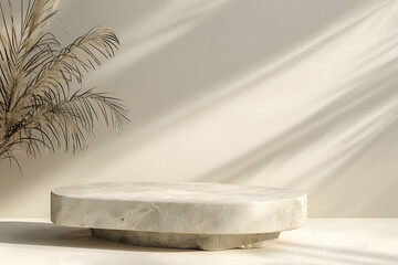 Stone podium for display product background for cosmetic, Product branding, identity and packaging inspiration