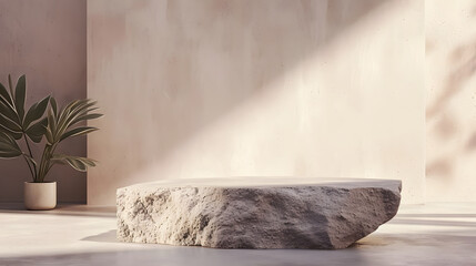 Stone podium for display product background for cosmetic, Product branding, identity and packaging inspiration