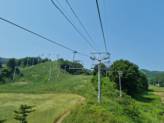 It is a summer ski resort with lifts.