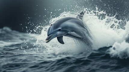 Fototapeta premium dolphin in the water