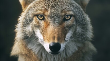 Naklejka na ściany i meble close up portrait of a wolf