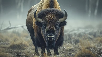 Photo sur Plexiglas Buffle buffalo in the field
