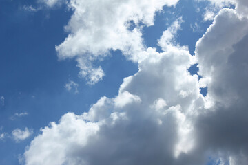bright cloud and blue sky