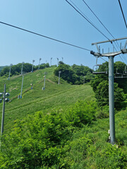 It is a summer ski resort with lifts.