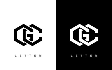 GC Letter And Arrow growth Marketing Logo Vector Template