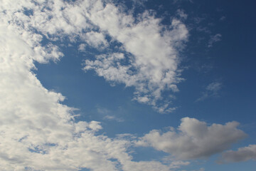 clouds in the blue sky