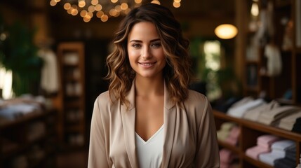 Fototapeta premium Fashion designer and small business owner in clothing store.