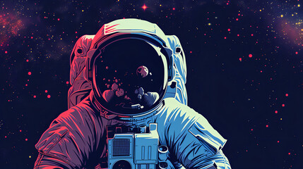 astronaut vector - obrazy, fototapety, plakaty