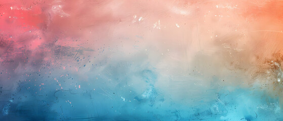 Abstract Painting of Blue, Pink, and Orange