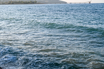 view of the waves of the Mediterranean sea 2