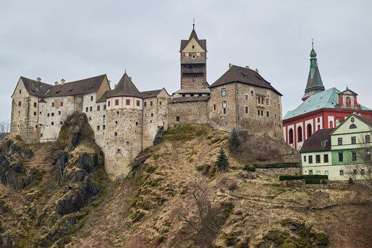 Loket Castle, a 12th-century gothic castle in the Karlovy Vary Region in Czech Republic.Loket Castle a 12th-century gothic castle in the Karlovy Vary Region in Czech Republic.