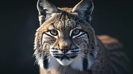 Crédence de cuisine en verre imprimé Lynx close up of a lynx