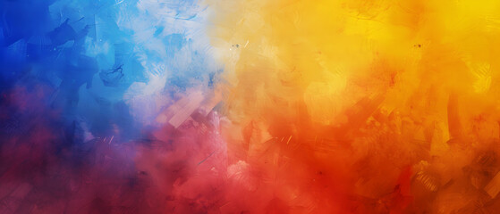 Multicolored Painting of Rainbow With Vibrant Brushstrokes