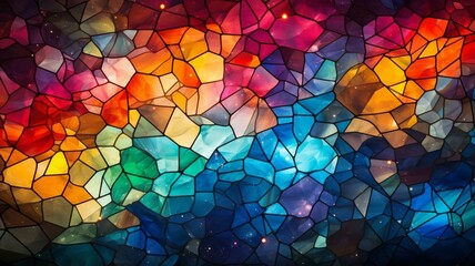 abstract colorful stain glass