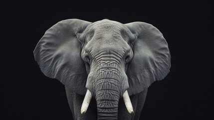 Elephant headshot portrait