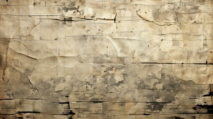 古い古紙を使ったアンティーク調の壁