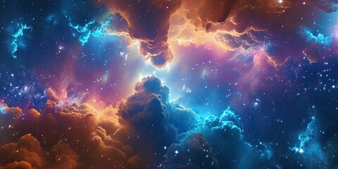 Nebula in Space: Stars and Clouds

