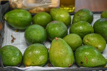 fresh avocado at the local vegetable market 1