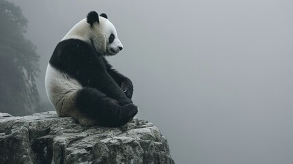 Fototapety  panda isolated on solid background